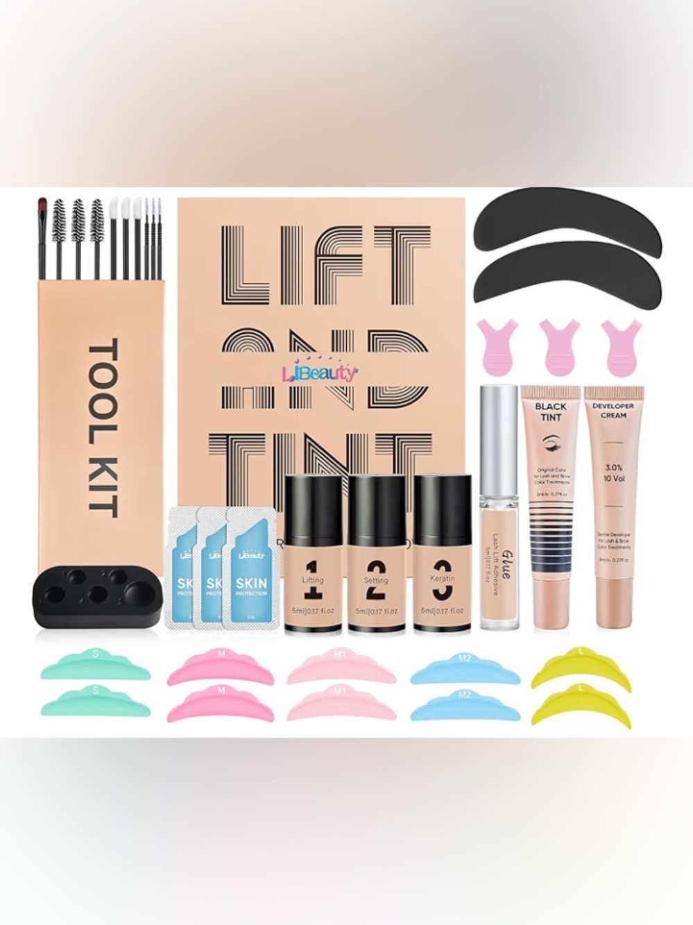 ✨🖤NEW - Lash Lift & Brow Lamination Kit + Black Tint | DIY Full Salon Set ✔️